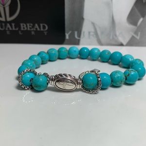 David Yurman Jewelry - David Yurman Bead Bracelet Turquoise 8mm SS/925 David Yurman Jewelry - David Yurman Bead Bracelet Turquoise 8mm SS/925